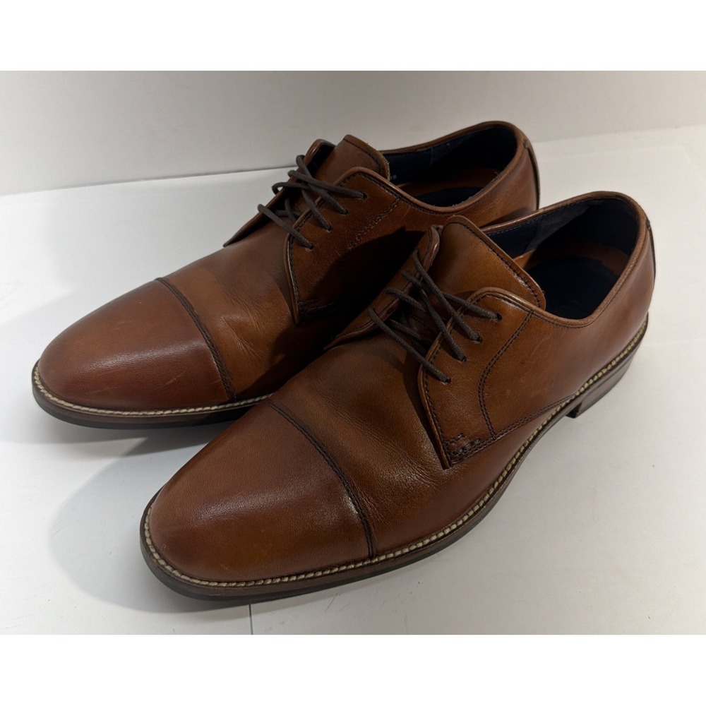 Cole Haan Grand Os Shoes‎ Mens 7 Lennox Hill Brown Cap Toe British Oxford Luxury